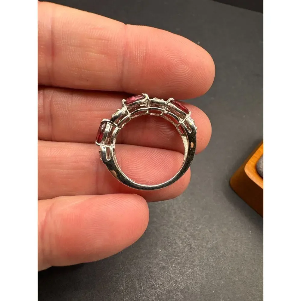 STS Chuck Clemency Sterling Silver 925 Rhodolite Cocktail Ring Sz 9